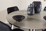 thumbnail of Plaza Essgruppe Tisch Ø120cm und 4 Velours Stühle beige.