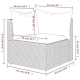 thumbnail of vidaXL Garten-Ecksofa mit Kissen Schwarz Poly Rattan