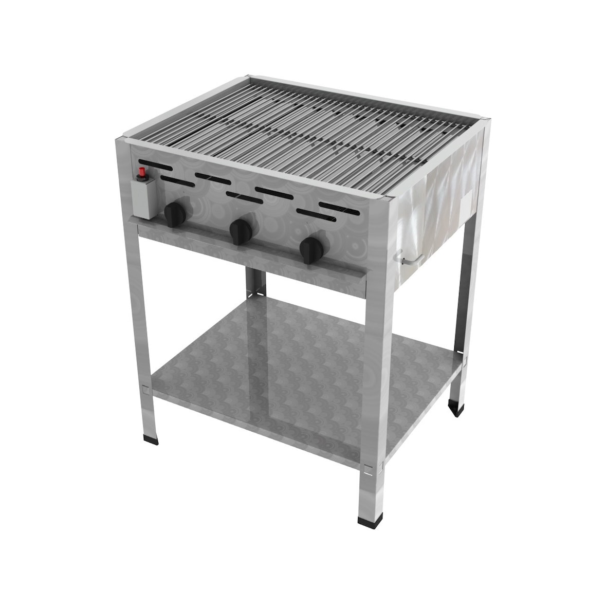 ChattenGlut Professional Gastrobräter 3-flammig Standgerät 13,5kW und Rost