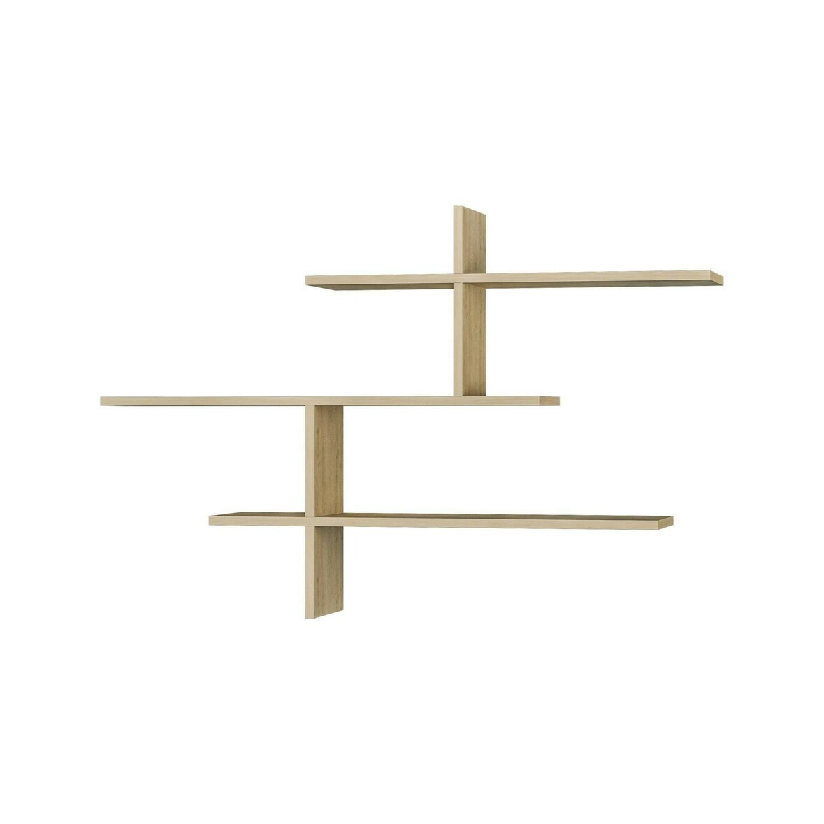 Dmora Mensola Dpjac, Scaffale, Ripiano a muro, Scaffalatura multiuso, 123x22h81 cm, Quercia