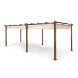 thumbnail of Pantheon Rust Pergola Aluminium 3x6m 6 Eckpfosten wasserabweisend Beige