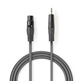 thumbnail of Câble Audio Xlr  Xlr Mâle à 3 Broches - 3,5 Mm Mâle  1,5 M  Gris Usage Non Intensif Nedis