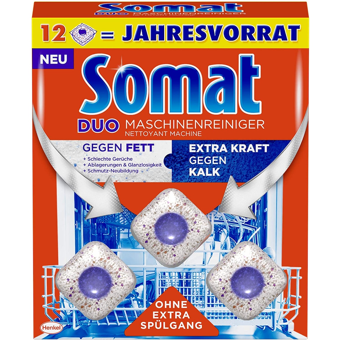 Somat Duo Maschinenreiniger Tabs Geschirrspül Reiniger 12 Stück Spülmittel