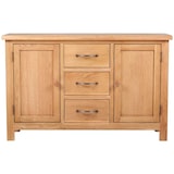 thumbnail of Helloshop26 - Buffet Sideboard Schrank Konsolentisch Aufbewahrungseinheit mit 3 Schubladen 110 cm massives Eichenholz 4402244