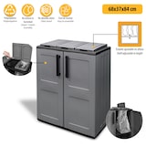 thumbnail of Armário de altura média 68x37x84cm ArtPlast Free em cor antracita