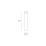 thumbnail of LEDS C4 Baliza Ip66 Dan Led 8.9.,W Sw 3000-4000K On-Off Gris Urbano 439Lm