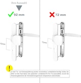 thumbnail of Schmalrahmengarnitur Kernziehschutz Weiß PZ 92mm Bügelgriff/Drücker TS 39-54mm