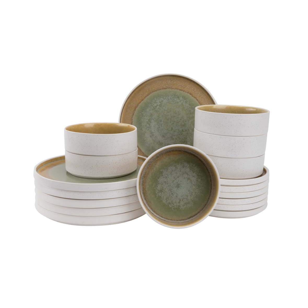 Palmer Tafelservice Coco Porzellan Grün 18-teilig