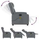 thumbnail of vidaXL Massagesessel Elektrisch Grau Kunstleder