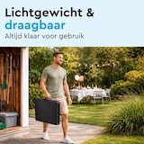thumbnail of BRASQ Inklapbare Vouwtafel Zwart - 180x70x74cm - Klaptafel - Weerbestendig - Tafel met draaghandvat