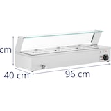 thumbnail of Royal Catering - Royal Catering RCBM_GN1/2_2 Bain-marie Chauffe-plat bain-marie Vitrine bain-marie professionnelle 2 000 W 3 x GN 1/2 Robinet De