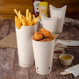 thumbnail of Vasos Fritas Con Cierre 'Plastic Free' 22 Oz - 660 Ml 242 G/M2 8,5X18 Cm Blanco Cartoncillo (1000 Unidades)