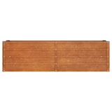 thumbnail of Helloshop26 - Jardinière bac lit surélevé plantes fleurs terrasse jardin de jardin rouillé 160 x 40 x 45 cm acier corten marron 02_0039862