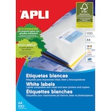 thumbnail of Apli witte etiketten ft 210 x 297 mm (b x h) (A4), 100 stuks, 1 per blad (1281)