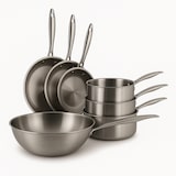 thumbnail of Menastyl - Set 7 pièces triply wok casserole poele en acier inoxydable induction - made in france
