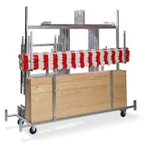 thumbnail of Chariot de transport pour étal de marché - en acier galvanisé - pour 5 pièces - Feros