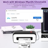 thumbnail of Mini Imprimante Étiquettes Adresses Thermique 203DPI USB Pour PC Mac Linux Noir + Rouge YONIS