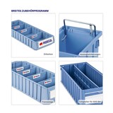 thumbnail of PROREGAL 12x Regalkasten 600 BN mit Etikett & Schutzhaube | HxBxT 9x23,4x60cm | 9,4 Liter | Sichtlagerkasten, Sortimentskasten