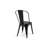 thumbnail of Lot de 4 chaises style industriel en métal noir brillant