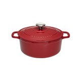 thumbnail of Cocotte ronde 24 cm chasseur rouge uni interieur sable 400.00 cl Rond Fonte émaillée Chasseur 24.00x24.00 cm