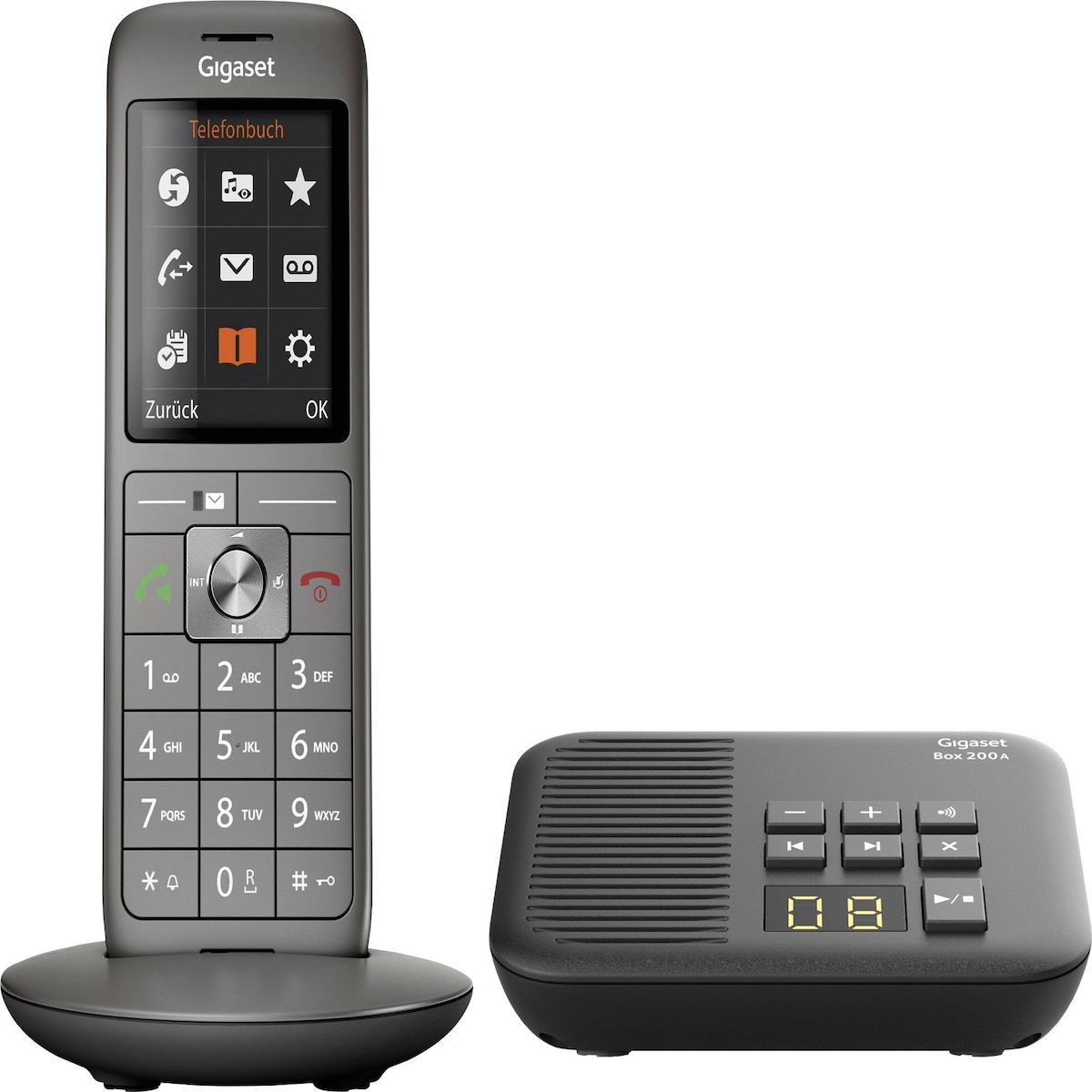 Gigaset CL660A + Box 200 DECT/GAP Schnurloses Telefon analog Anrufbeantworter Anth S30852-H2824-B111