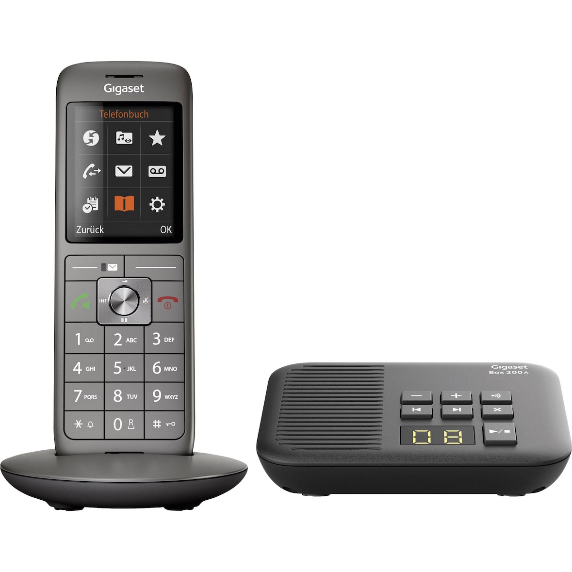 Gigaset CL660A + Box 200 DECT/GAP Schnurloses Telefon analog Anrufbeantworter Anth S30852-H2824-B111