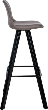 thumbnail of CHEFGASTRO Barhocker SALAMANCA Stoff Eckig Schwarz HxBxT 99x38x44cm Stoff Taupe Barstuhl
