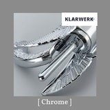 thumbnail of ADRIAN | Design Edelstahl Badarmatur  in Schwan Optik | Chrom glänzend luxuriöse Waschtischarmatur Hotel Gastronomie | Mischbatterie Bad 2 Anschlüsse