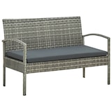 thumbnail of vidaXL 4-tlg. Garten-Lounge-Set mit Auflagen Poly Rattan Grau