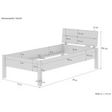 thumbnail of Wohngesundes Naturholzbett Bettgestell Esche metallfrei 100x200 V-60.90-10KoR