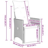 thumbnail of vidaXL 7-tlg. Garten-Bistro-Set mit Kissen Beige Poly Rattan