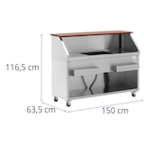 thumbnail of Royal Catering Mobile Cocktail-Station - 150 cm - Theke in Holzoptik - Eisbehälter - Flaschenhalter -