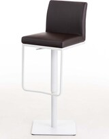 thumbnail of CHEFGASTRO Barhocker MANHATTAN Weiß Kunstleder HxBxT 86x42x44cm Kunstleder Braun Barstuhl