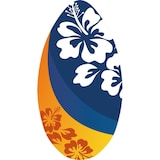 thumbnail of Skimboard aus Holz für Kinder & Erwachsene – Blumen-Design 94 cm