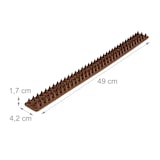 thumbnail of Relaxdays Vogelabwehr 4 Paneele je 49 cm mit Spikes Gesamtlänge 2 m mit jeweils H x B x T 1,7 x 4,2 x 49 cm für, dunkelbraun