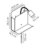 thumbnail of Applique murale ROOMI  Métal Blanc, H.28.2 - IP20 - GU10 / Intérieur