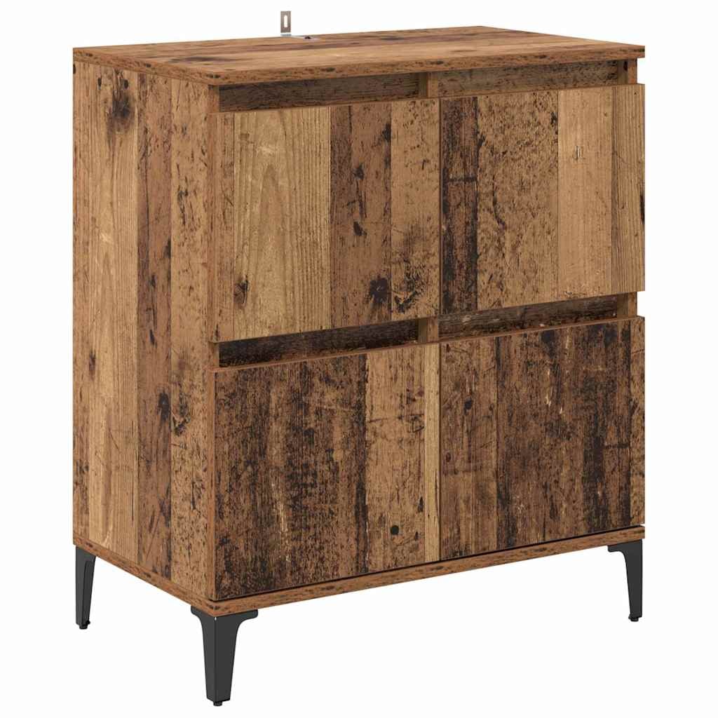 vidaXL Sideboard Altholz 60 x 35 x 70 cm Verbundholz und Eisen