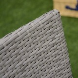 thumbnail of Outsunny Conjunto de Muebles Ratán para Jardín Formado por 1 Mesa y 2 Sillones con Cojines Estructura de Metal y Ratán Gris