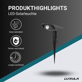 thumbnail of LUXULA LED Solar-Gartenstrahler LXSO700110 100 lm neutralweiß schwarz IP54