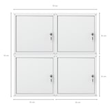 thumbnail of PROREGAL MegaDeal 4x Casier métallique verouillable CUBIC, HxLxP 35x35x35cm, Gris, Armoire à casier cube, consigne polyvalente, vestiaire