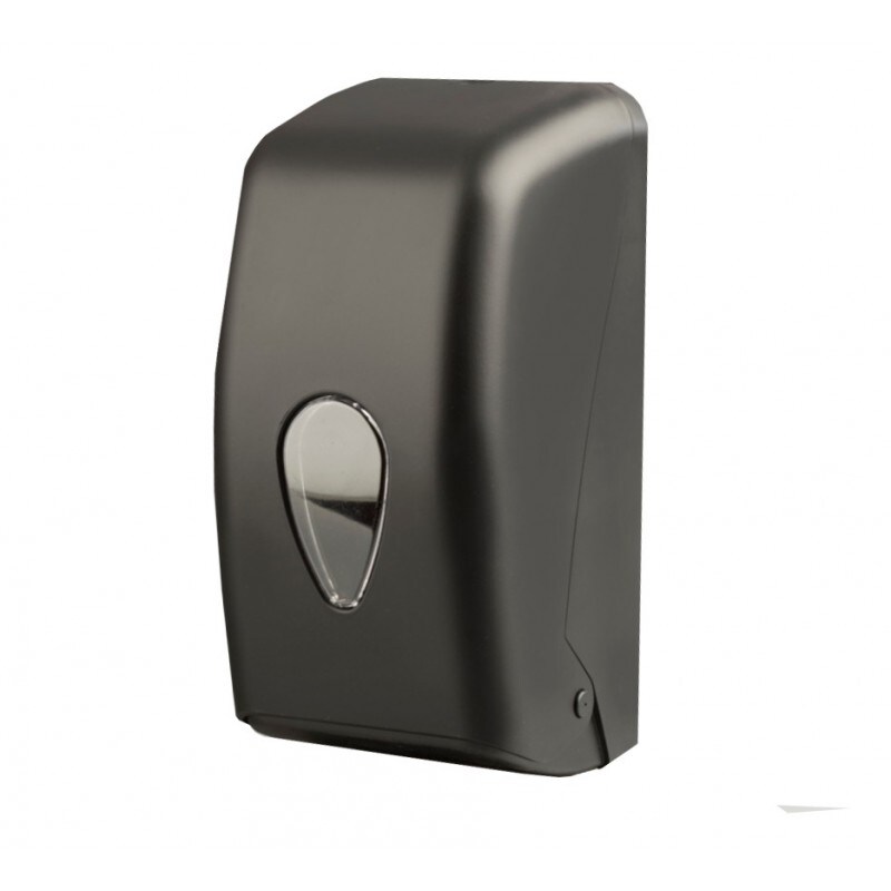 Dispensador papel hoja-hoja de inodoro negro