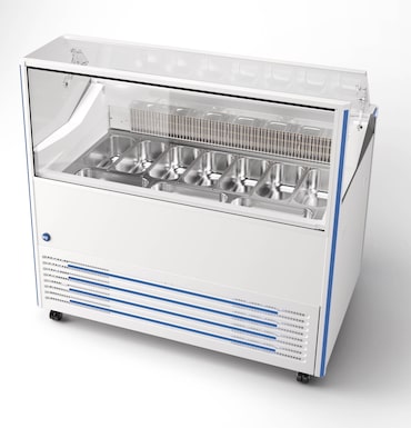 Vitrine de présentation de crème glacée DELIGHT 10 LITE, 1330 x 841 x 1230 mm, statique, blanc