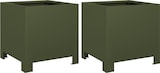 thumbnail of vidaXL Pflanzkübel 2 Stk. Olivgrün 30x30x30 Stahl