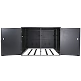 thumbnail of PROREGAL 4er-Fahrradgarage HxBxT 160x222x208cm abschließbar Metall Anthrazit Gerätehaus Fahrradbox mit Ablage