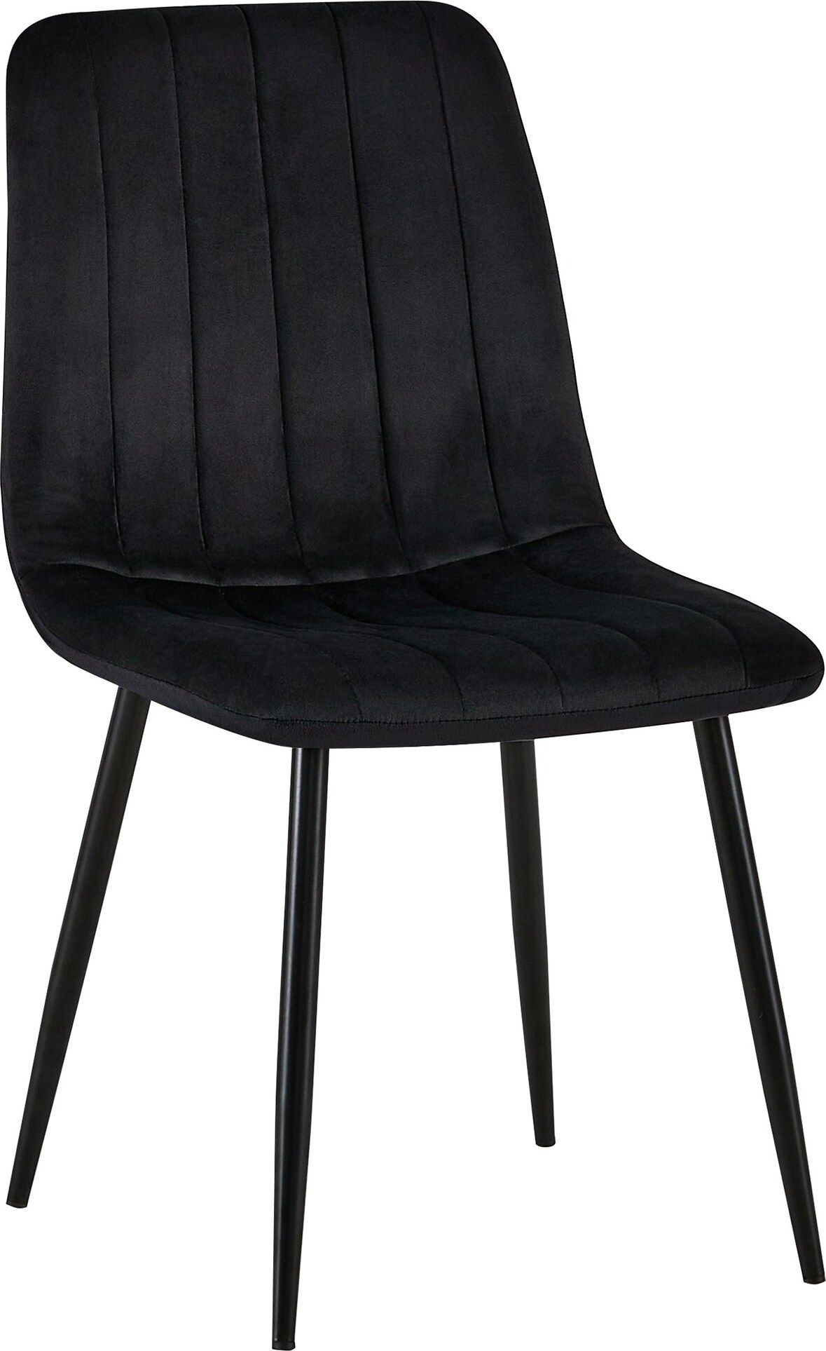 CHEFGASTRO Esszimmerstuhl SAN ANTONIO Samt HxBxT 88x45x53cm Schwarz Küchenstuhl