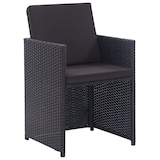 thumbnail of vidaXL 11-tlg. Garten-Essgruppe mit Auflagen Poly Rattan Schwarz