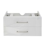 thumbnail of Premium Waschbeckenunterschrank HWC-D16, Waschtischunterschrank Waschtisch Badmöbel, hochglanz 90cm ~ weiß