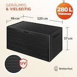 thumbnail of Auflagenbox `Holzoptik` klappbar Deckel 120x46x57cm