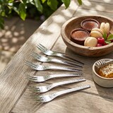 thumbnail of Fourchettes à dessert martelées argent - lot de 6