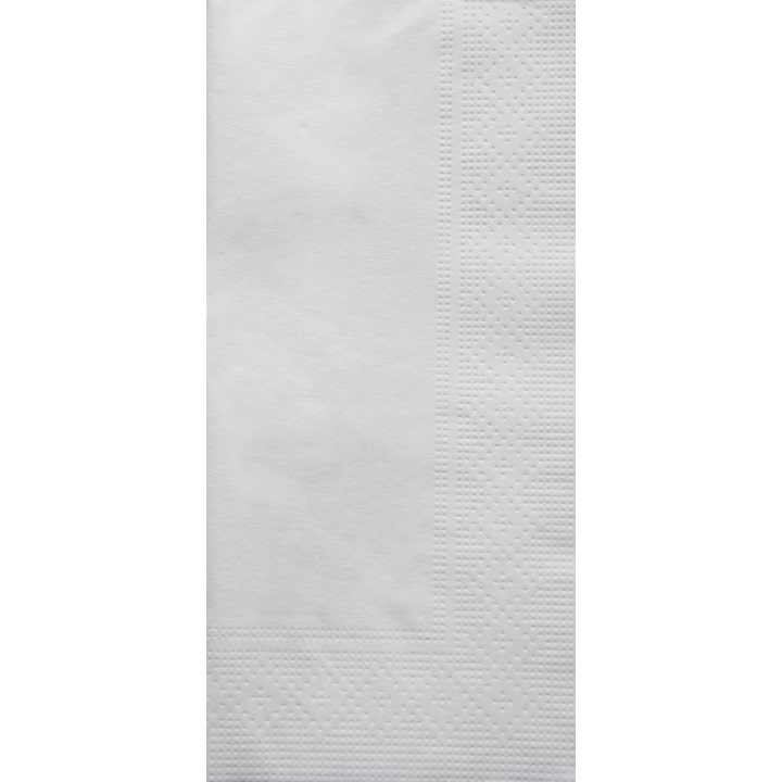 Zellstoff Servietten , 33x33 cm, 2-lagig, 1/8 Falz  Buchfalz, weiß, 4000 Stück